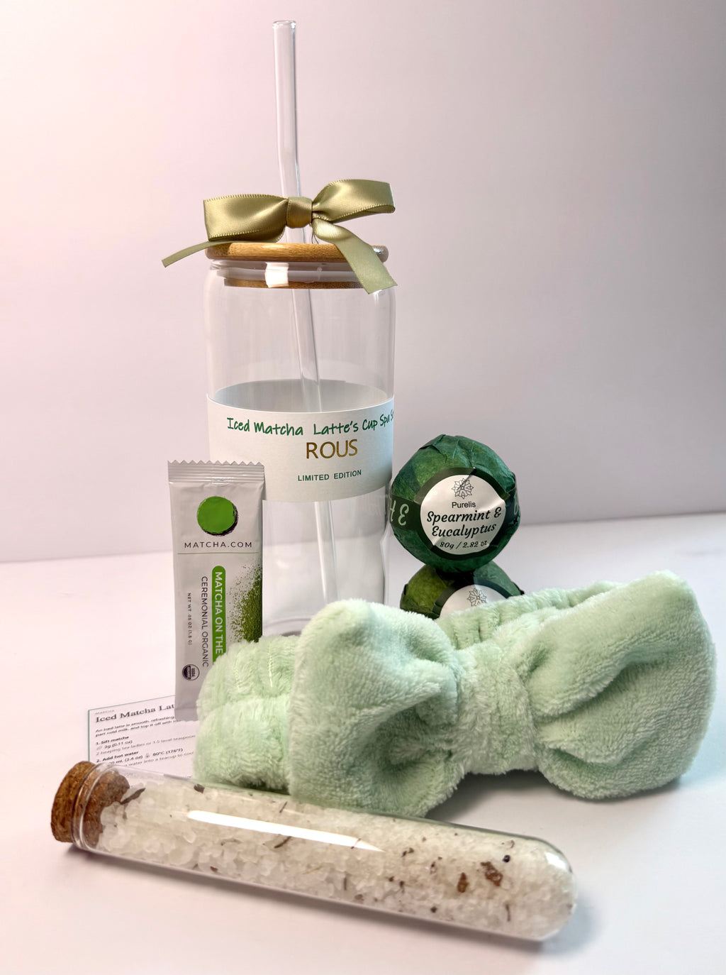 Iced Matcha Latte's Cup Spa Set