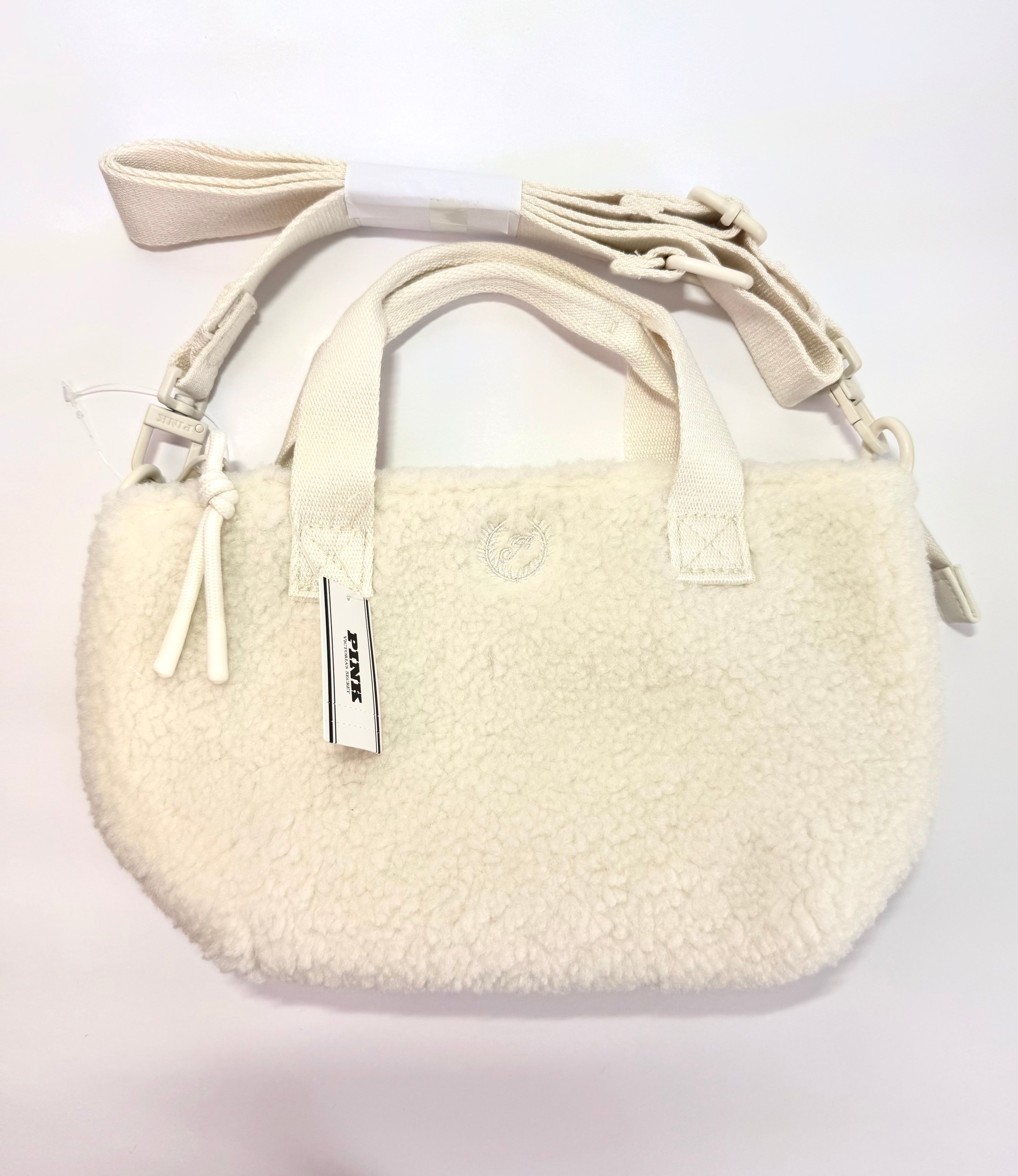 Plush Teddy Mini Tote Bag - Pink