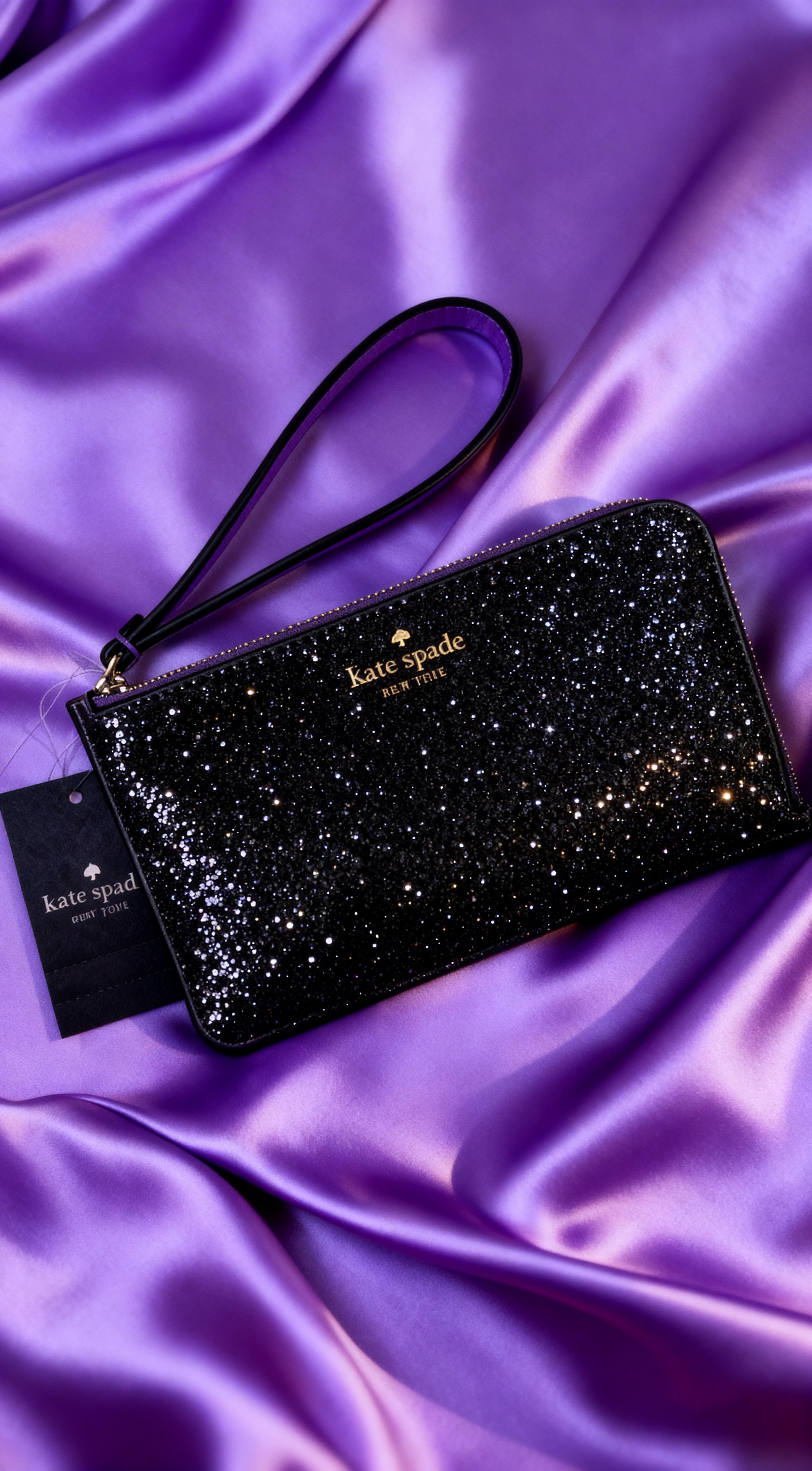 Lucy Medium L Zip Wristlets Black - Kate Spade