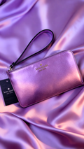 Lucy Medium L Zip Wristlets Purple - Kate Spade