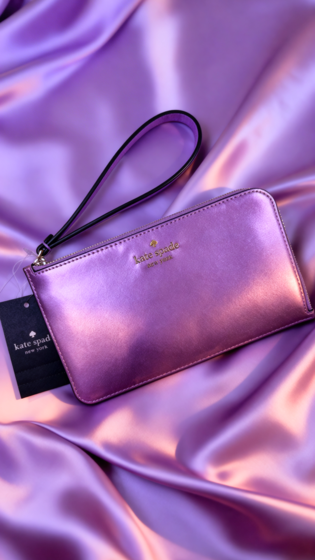 Lucy Medium L Zip Wristlets Purple - Kate Spade