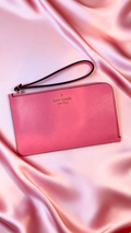Lucy Medium L Zip Wristlets Pink - Kate Spade