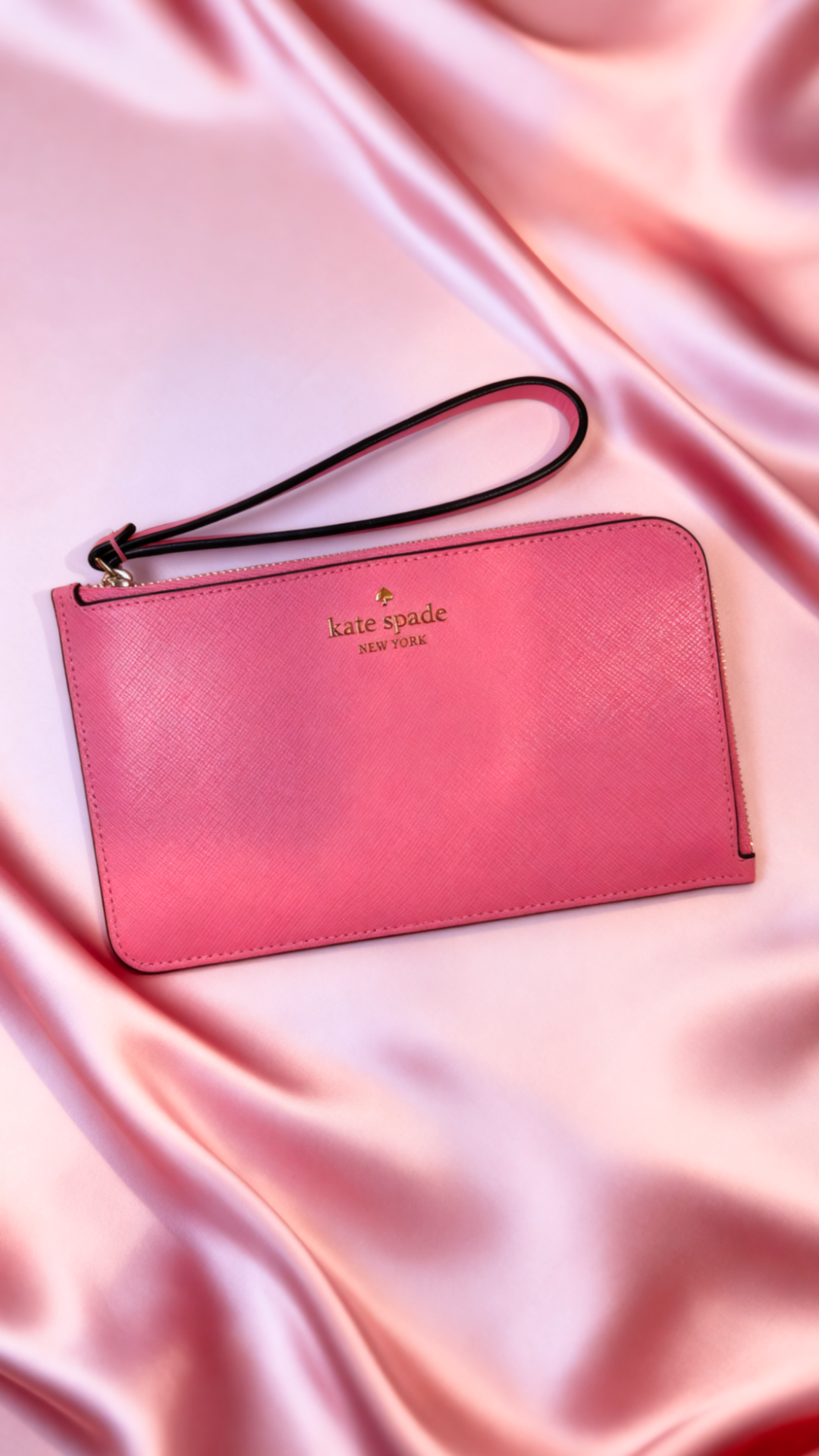 Lucy Medium L Zip Wristlets Pink - Kate Spade
